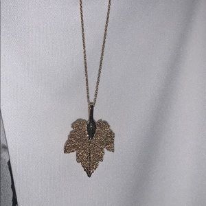 Gold leaf necklace